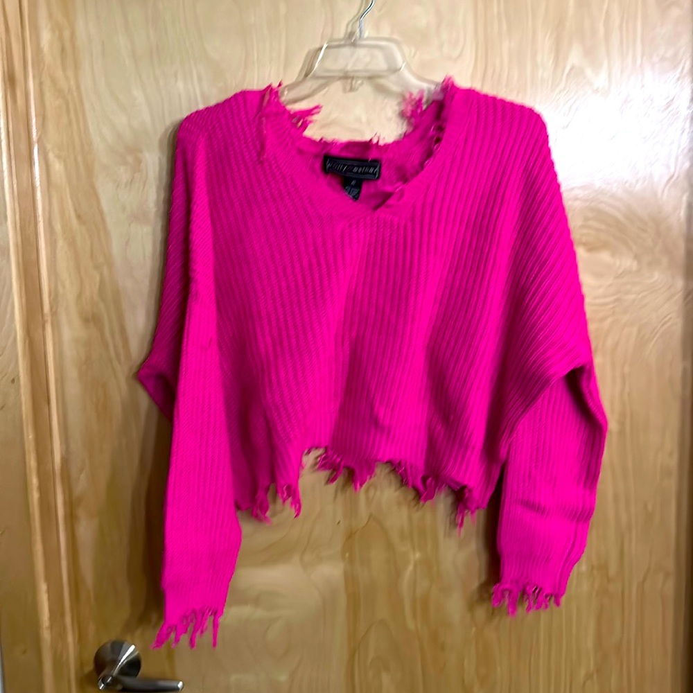 Pink crop sweater